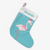 Niedlich Flamingo Weihnachten Kleiner Weihnachtsstrumpf (Vorderansicht (hängend))