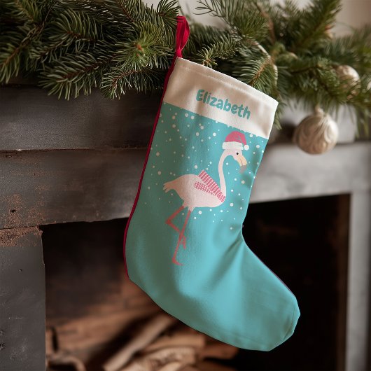 Niedlich Flamingo Weihnachten Kleiner Weihnachtsstrumpf