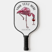 Niedlich Flamingo Wine Drinker Neue Geschenke Pickleball Schläger (Vorderseite)