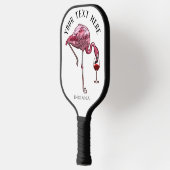 Niedlich Flamingo Wine Drinker Neue Geschenke Pickleball Schläger (Links)