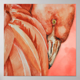 Niedlich Flamingo Zeichnend Poster