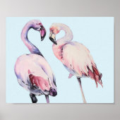 Niedlich Flamingo Zeichnend Poster (Vorne)