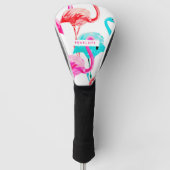 Niedlich Flamingos Golf Headcover (Vorderseite)