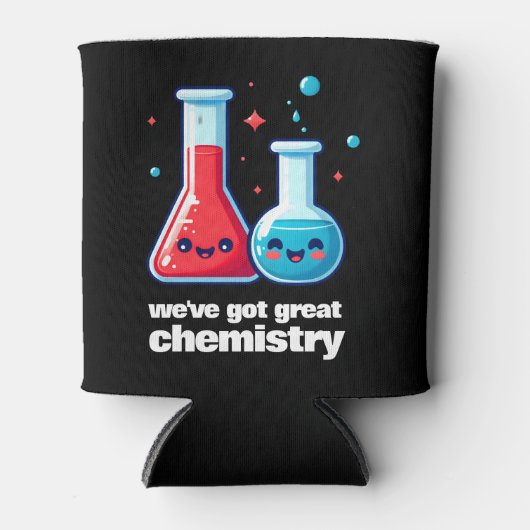Niedlich Flasche & Tube Wir haben große Chemie Got Dosenkühler (Vorderseite)