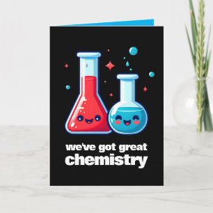 Niedlich Flasche & Tube Wir haben große Chemie Got Karte