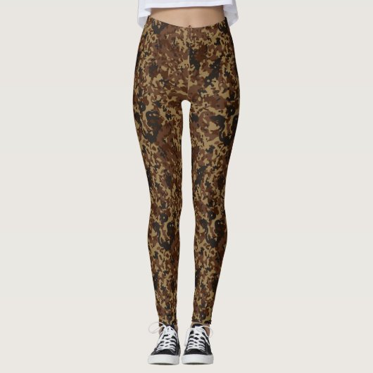 Niedlich Flecktarn Camouflage Pattern Leggings (Vorderseite)