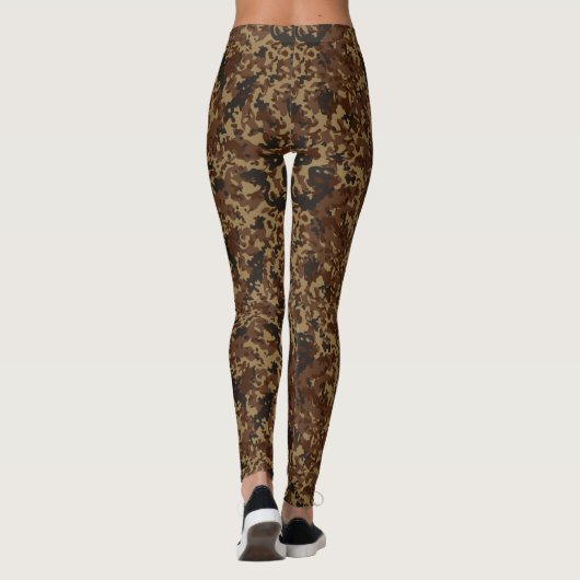 Niedlich Flecktarn Camouflage Pattern Leggings (Rückseite)