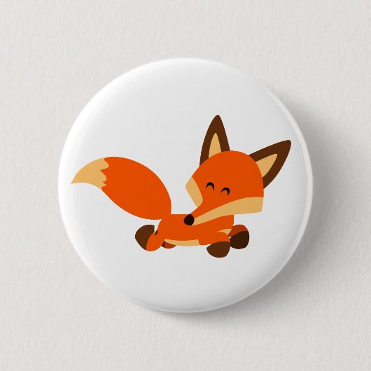Niedlich Fleet Cartoon Fox Button Abzeichen (Vorderseite)