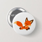 Niedlich Fleet Cartoon Fox Button Abzeichen (Vorne & Hinten)