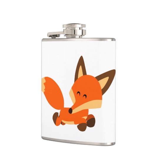 Niedlich Fleet Cartoon Fox Hip Flask Flachmann (Links)