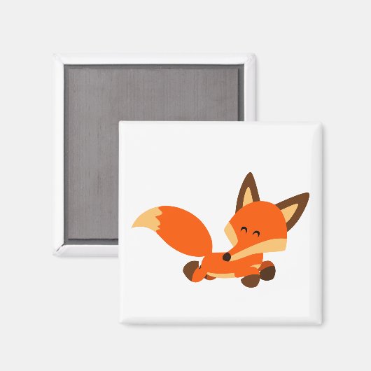Niedlich Fleet Cartoon Fox Magnet (Vorderseite/Rückseite)