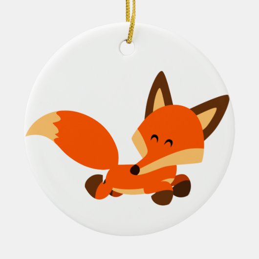 Niedlich Fleet Cartoon Fox Ornament (Vorne)