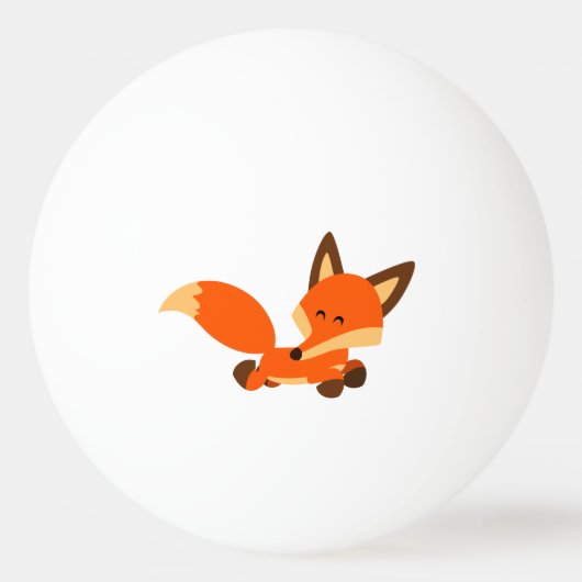 Niedlich Fleet Cartoon Fox Ping Pong Ball Tischtennisball (Vorderseite)