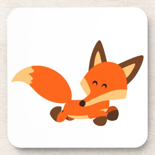 Niedlich Fleet Cartoon Fox Untersetzer Set (Vorderseite)