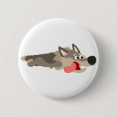 Niedlich Fleet Cartoon Wolf Button Abzeichen (Vorderseite)
