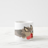 Niedlich Fleet Cartoon Wolf Espresso Tasse (Vorderseite)