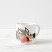 Niedlich Fleet Cartoon Wolf Espresso Tasse (Vorderseite Rechts)