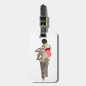 Niedlich Fleet Cartoon Wolf Gepäckmarke Gepäckanhänger (Vorderseite vertikal)