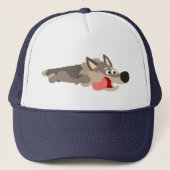 Niedlich Fleet Cartoon Wolf Hat Truckerkappe (Vorderseite)