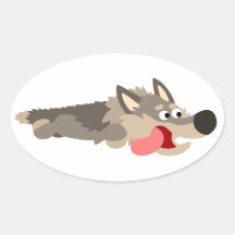 Niedlich Fleet Cartoon Wolf Sticker