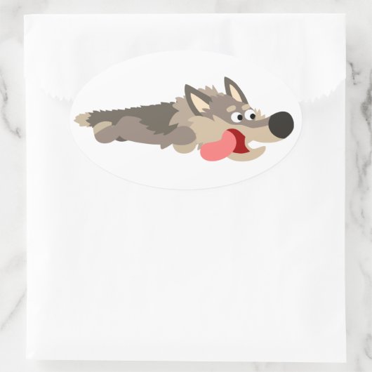 Niedlich Fleet Cartoon Wolf Sticker (Tasche)
