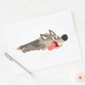 Niedlich Fleet Cartoon Wolf Sticker (Umschlag)