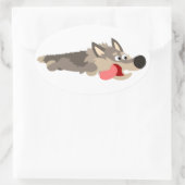 Niedlich Fleet Cartoon Wolf Sticker (Tasche)