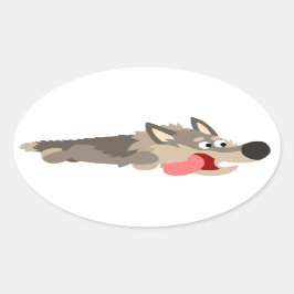Niedlich Fleet Cartoon Wolf Sticker