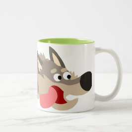 Niedlich Fleet Cartoon Wolf Tasse