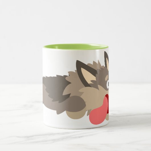 Niedlich Fleet Cartoon Wolf Tasse (Mittel)