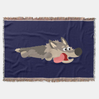 Niedlich Fleet Cartoon Wolf wirbelnd blanket Decke