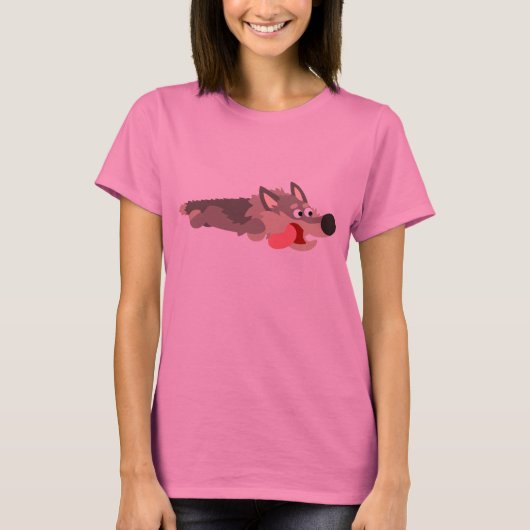 Niedlich Fleet Cartoon Wolf Women T - Shirt (Vorderseite)