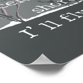 Niedlich fliege ich weg Hymnalballons Kinderplakat Poster (Ecke)