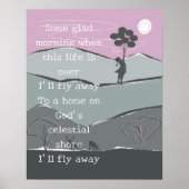Niedlich fliege ich weg Hymnalballons Kinderplakat Poster (Vorne)