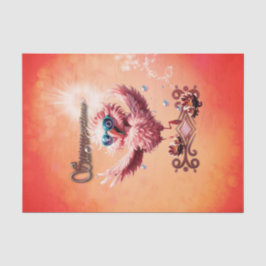 Niedlich fließendes Flamingo, das die Sommerzeit b Seidenpapier