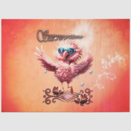 Niedlich fließendes Flamingo, das die Sommerzeit b Seidenpapier