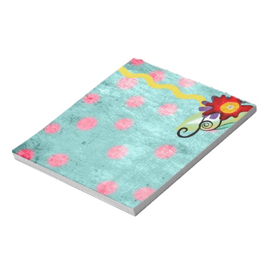 Niedlich Flora Notepad Notizblock (Rotiert)