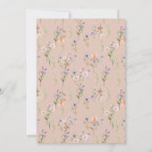 Niedlich Floral Deer Fawn | Airy Spring Baby Showe Einladung (Rückseite)