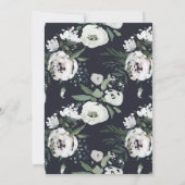 Niedlich Floral Gouache Boho Brautparty Bingo Game Einladung (Rückseite)