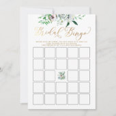 Niedlich Floral Gouache Boho Brautparty Bingo Game Einladung (Vorderseite)