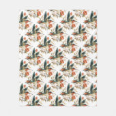 Niedlich Floral Hummingbird Fleecedecke (Vorderseite)