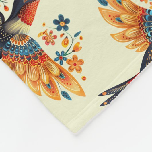 Niedlich Floral Hummingbird Fleecedecke (Ecke)