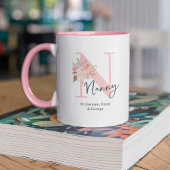 Niedlich Floral Initial Nanny Tasse