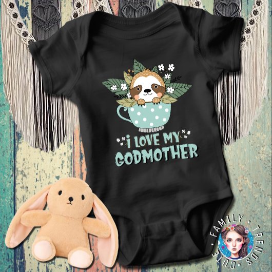 Niedlich Floral Kawaii Raccoon I Liebe Meine Mutte Baby Strampler