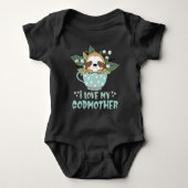 Niedlich Floral Kawaii Raccoon I Liebe Meine Mutte Baby Strampler (Vorderseite)