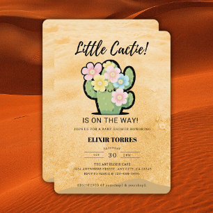 Niedlich Floral Kleine Cuctie Kawaii Babydusche Einladung