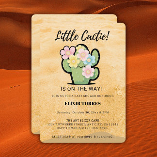 Niedlich Floral Kleine Cuctie Kawaii Babydusche Einladung