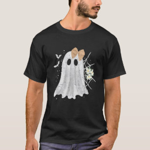 Niedlich Floral Lace Ghost Coquette Bow Girly Funn T-Shirt