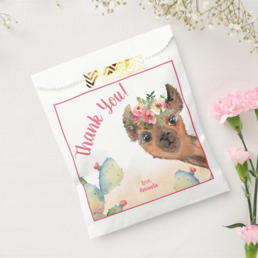 Niedlich Floral Llama Geschenktütchen (Versiegelt)