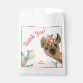 Niedlich Floral Llama Geschenktütchen (Vorderseite)